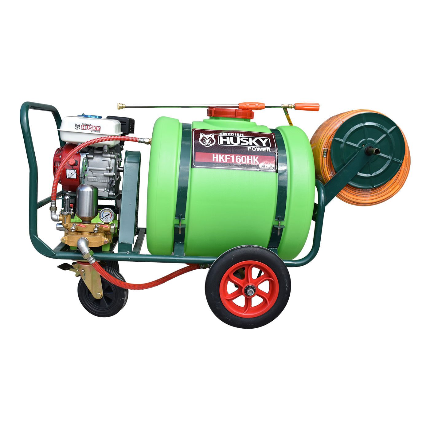 Fumigadora Parihuela De Pistones Tanque De 160 Litros Con Motor Husky 6.5 Hp Y Manguera De 100m Husky HKF160HK