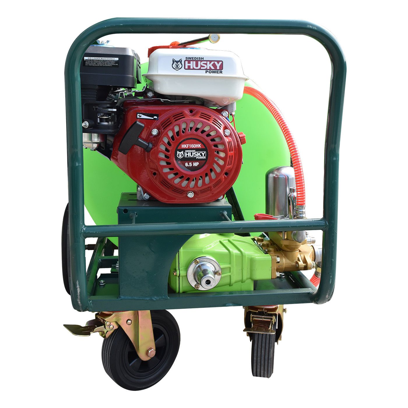 Fumigadora Parihuela De Pistones Tanque De 160 Litros Con Motor Husky 6.5 Hp Y Manguera De 100m Husky HKF160HK