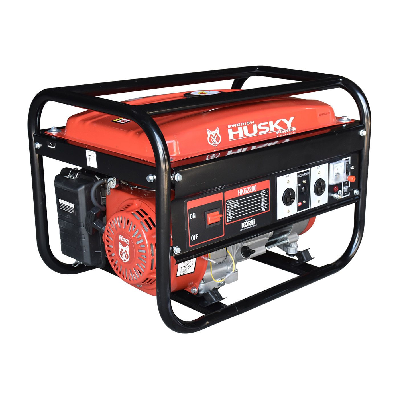 Generador A Gasolina Portátil 200cc 6.5 Hp 4 Tiempos 2000W-22000W Husky HKG2200