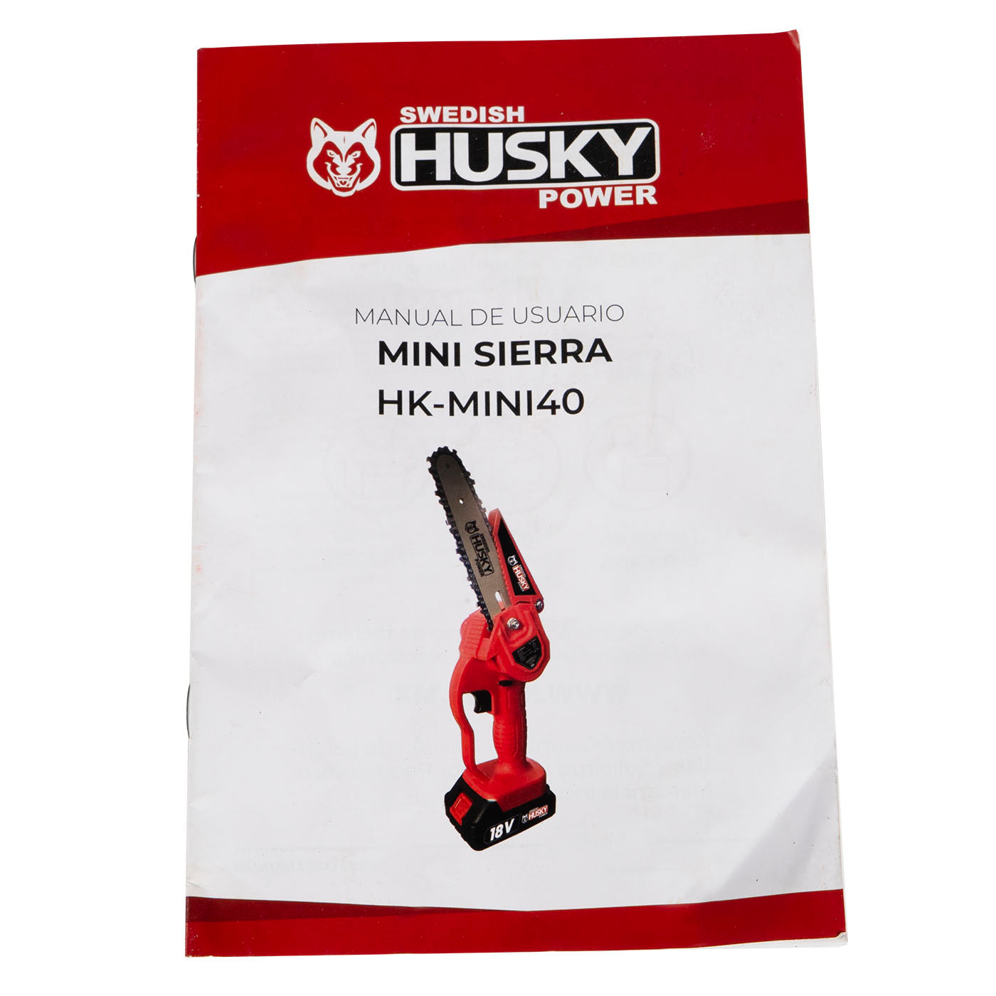 Mini Sierra Eléctrica Swedish Husky Power Con Barra 4 Pulgadas Batería 18v – HK-MINI40