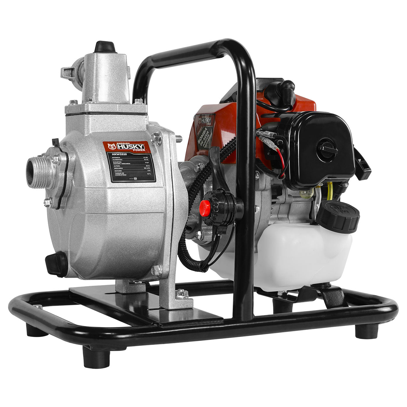 Motobomba A Gasolina 33cc 1.5 Hp Portátil Aucotcebante 2 Tiempos 1"x1" Husky HKW3325