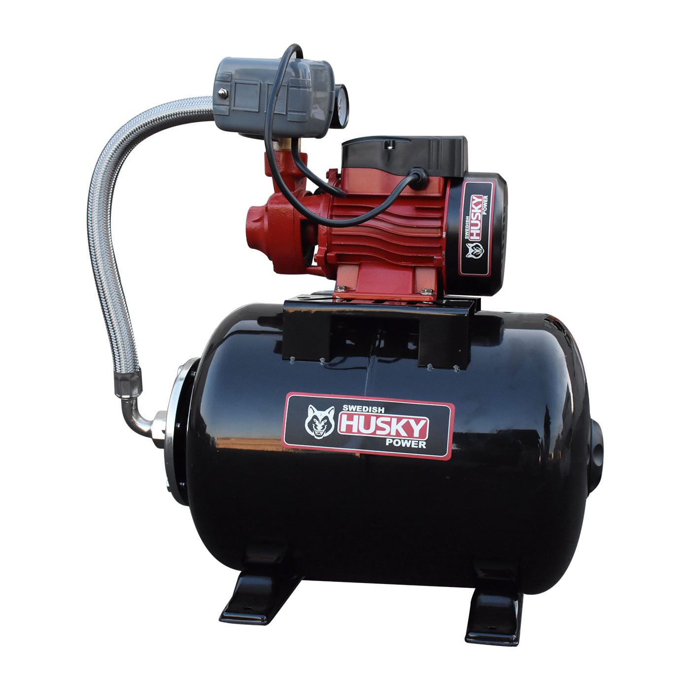 Hidroneumático Presurizador Con Bomba Periférica De 0.5 Hp Con Tanque De 24 Litros Husku Power FORCE25