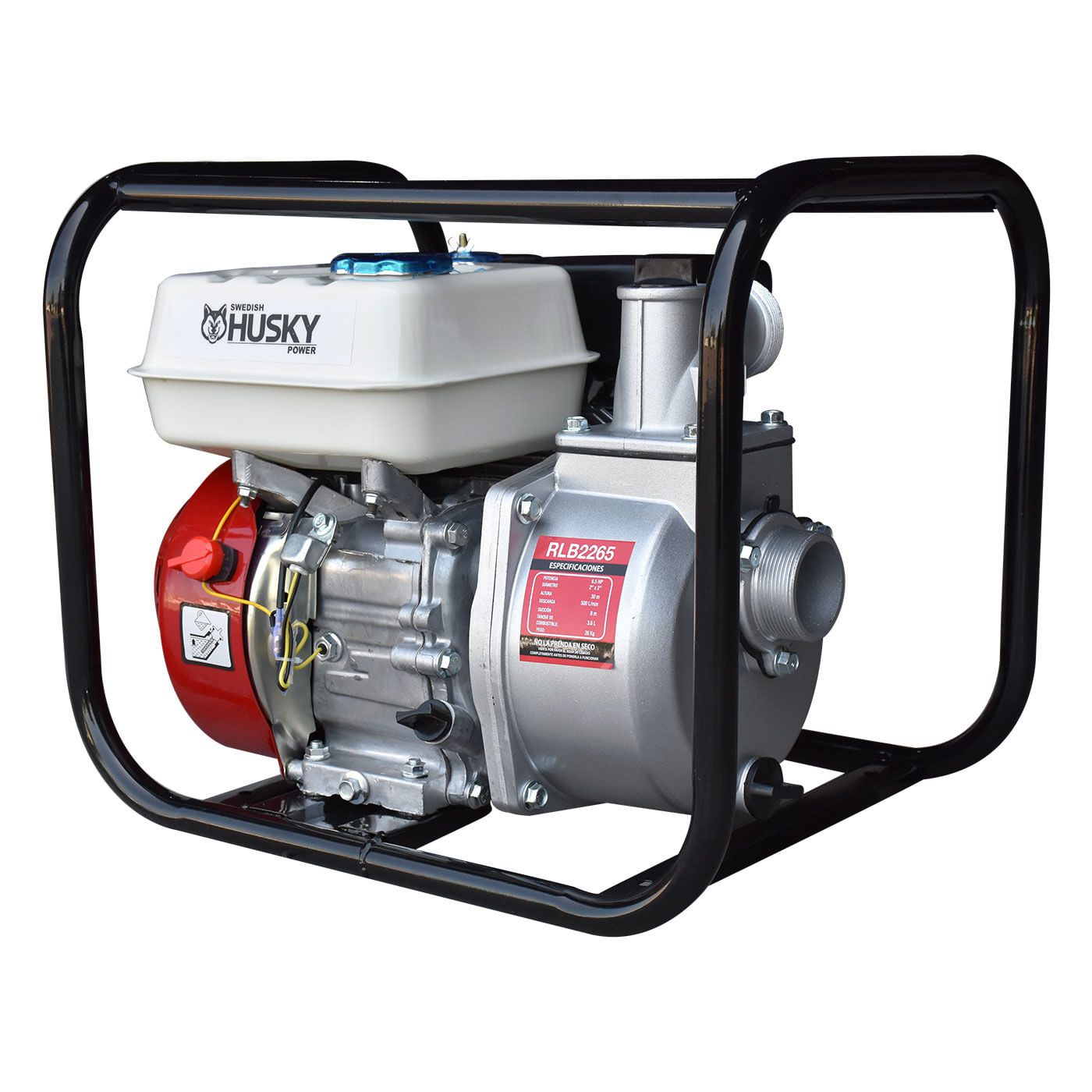Motobomba A Gasolina 200cc 6.5 Hp Autocebante 4 Tiempos 2"x2" Husky RLB2265