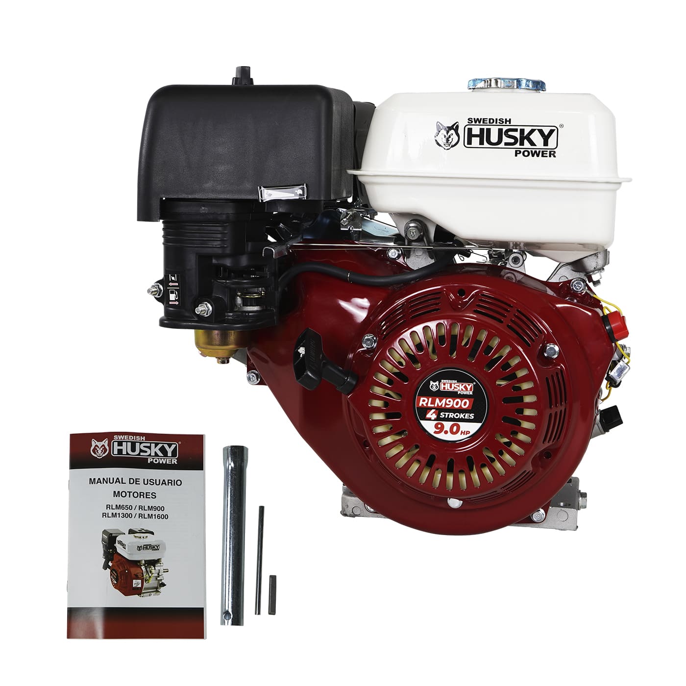 Motor A Gasolina 270cc 9 Hp Flecha Cuñero Arranque Manual Husky RLM900