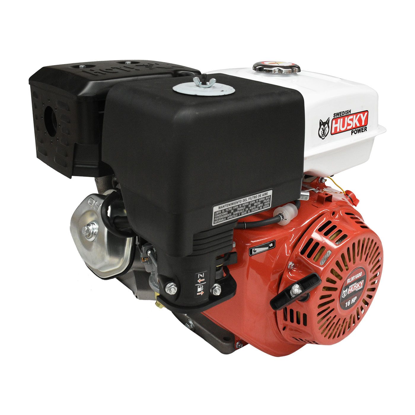 Motor A Gasolina 407cc 16 Hp Flecha Cuñero Arranque Manual Husky RLM1600