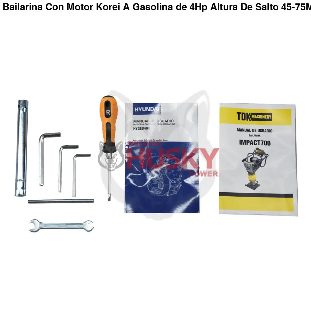 Bailarina Con Motor Korei A Gasolina de 4Hp Altura De Salto 45-75MM 640-680GPM IMPACT700