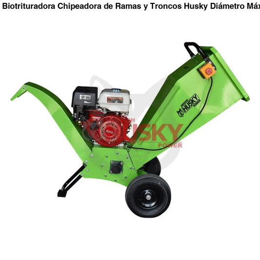 Biotrituradora Chipeadora de Ramas y Troncos Husky Diámetro Máximo de Corte de 3" o 7.5 Cm con Motor a Gasolina 6.5 HP Husky HKBIO275-HK65