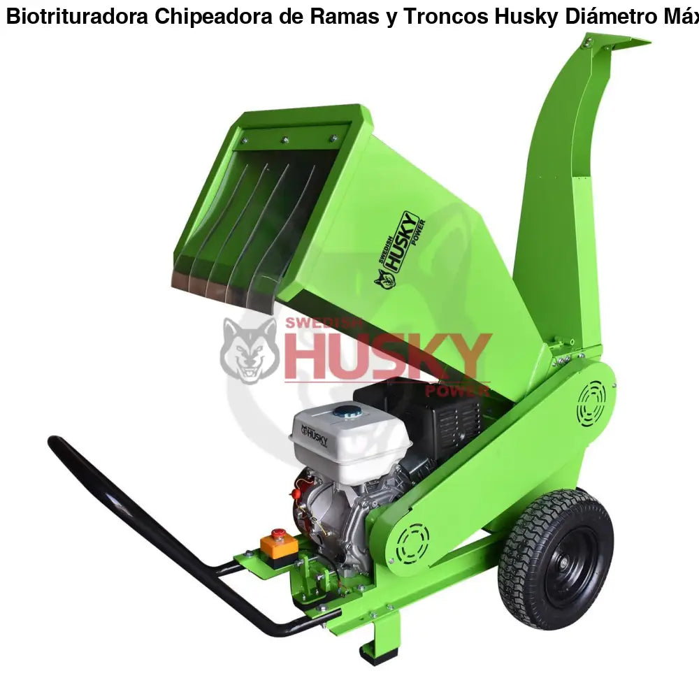 Biotrituradora Chipeadora de Ramas y Troncos Husky Diámetro Máximo de Corte de 4" o 10 cm con Motor a Gasolina 13 hp Husky HKBIO400-HK13