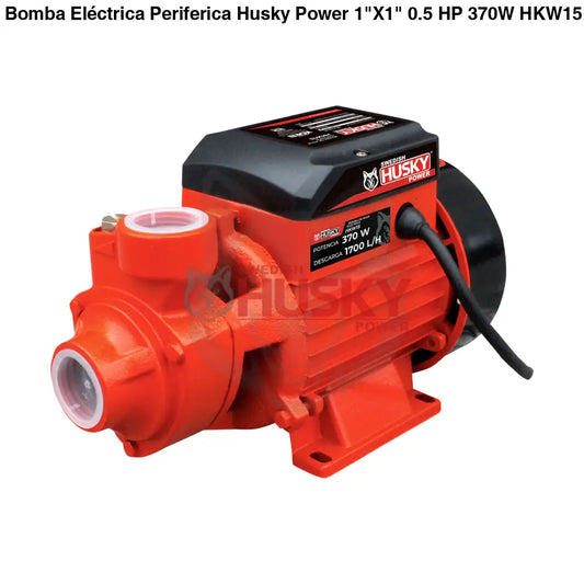 Bomba Eléctrica Periferica Husky 1"X1" 0.5 HP 370W HKW15