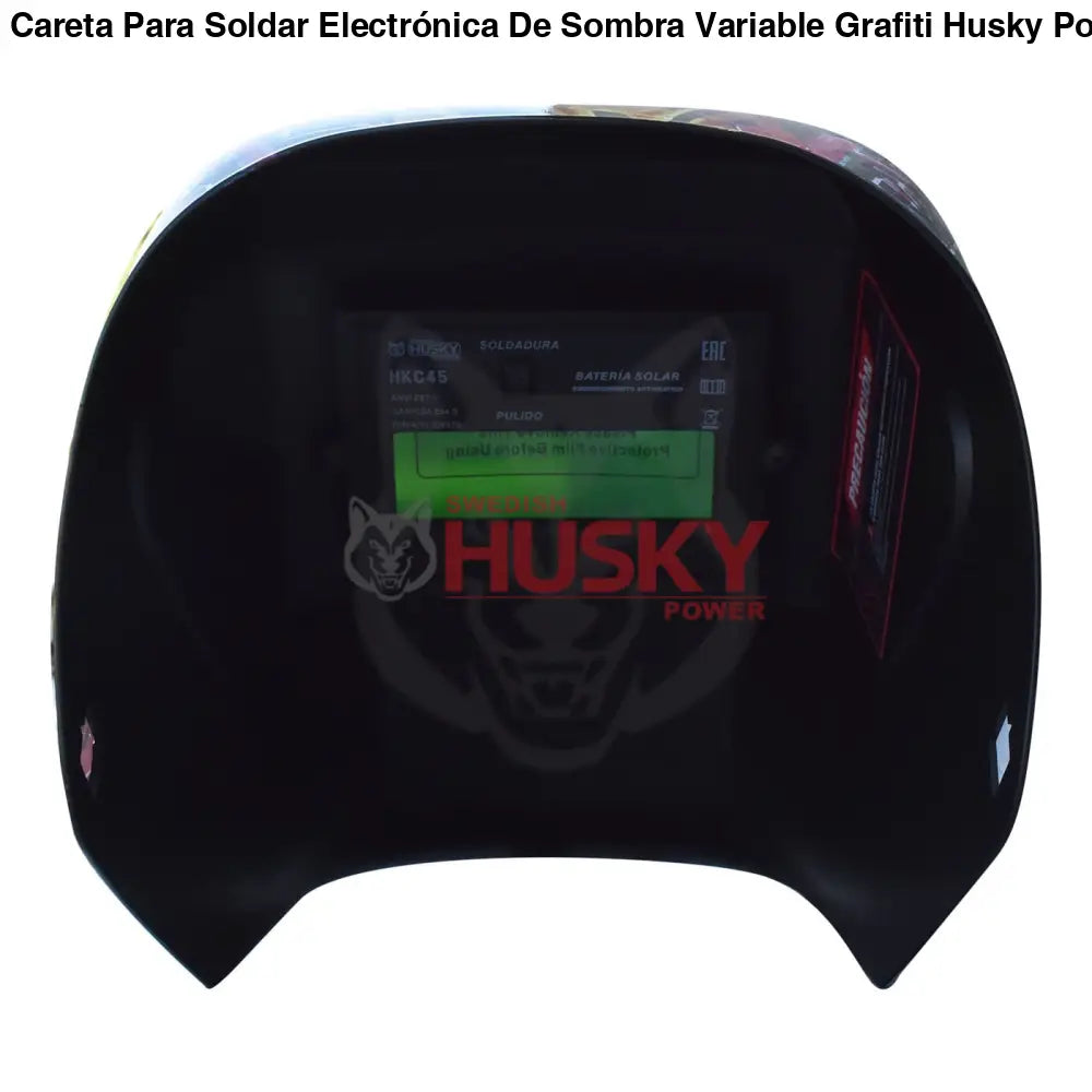Careta Para Soldar Electrónica De Sombra Variable Grafiti Husky HKC45
