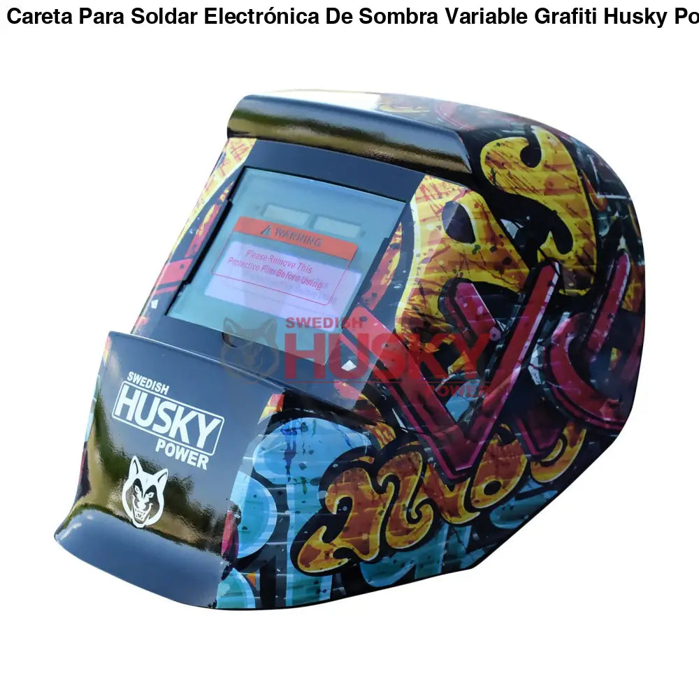 Careta Para Soldar Electrónica De Sombra Variable Grafiti Husky HKC45