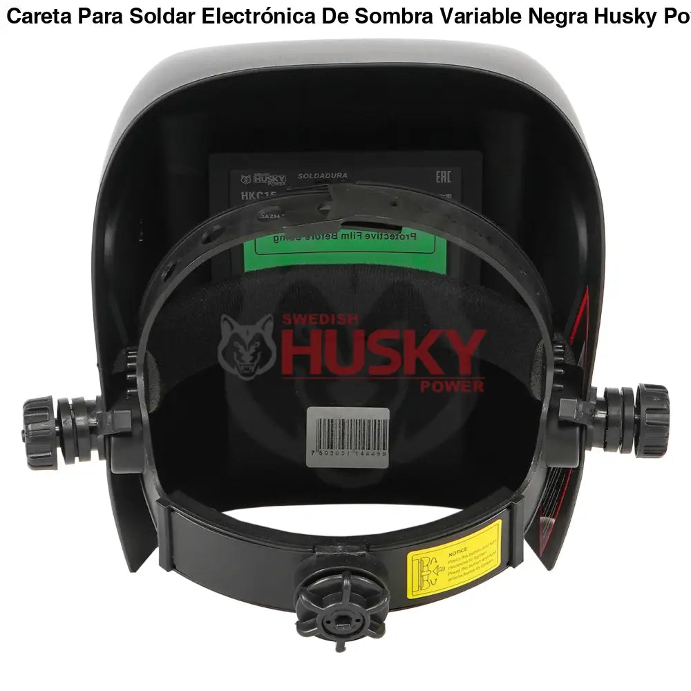 Careta Para Soldar Electrónica De Sombra Variable Negra Husky HKC15 - SOLDADORA