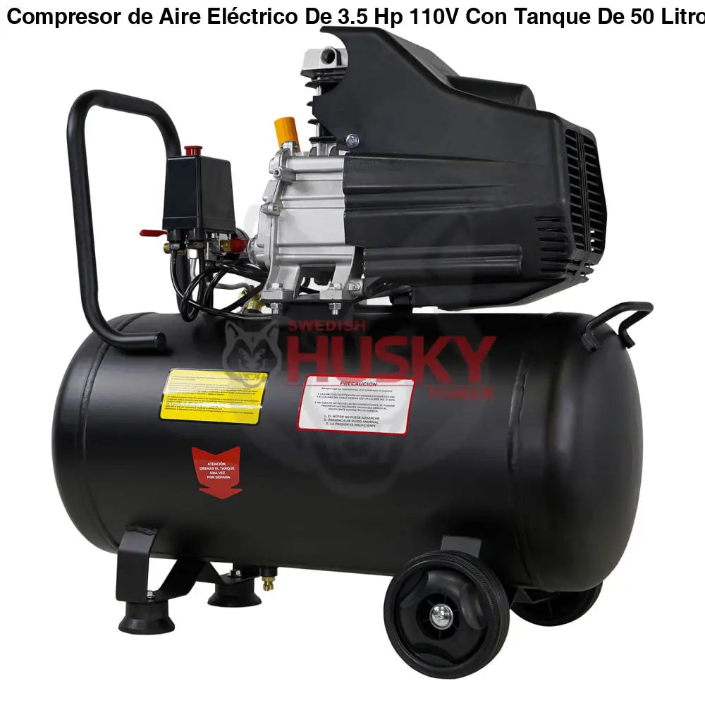 Compresor de Aire Eléctrico De 3.5 Hp 110V Con Tanque De 50 Litros Y 115 Psi Husky HKC50L