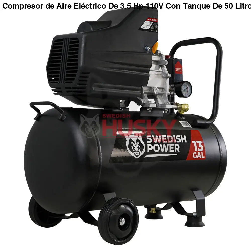 Compresor de Aire Eléctrico De 3.5 Hp 110V Con Tanque De 50 Litros Y 115 Psi Husky HKC50L