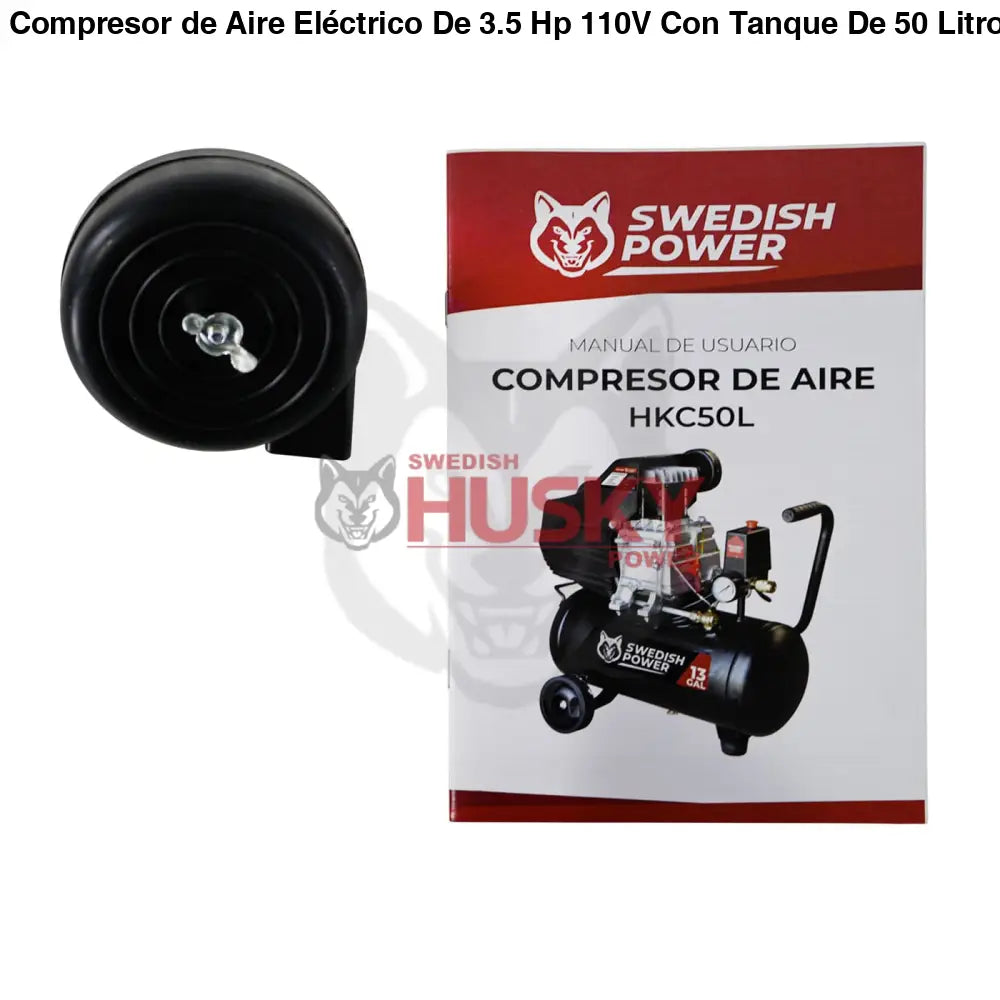 Compresor de Aire Eléctrico De 3.5 Hp 110V Con Tanque De 50 Litros Y 115 Psi Husky HKC50L