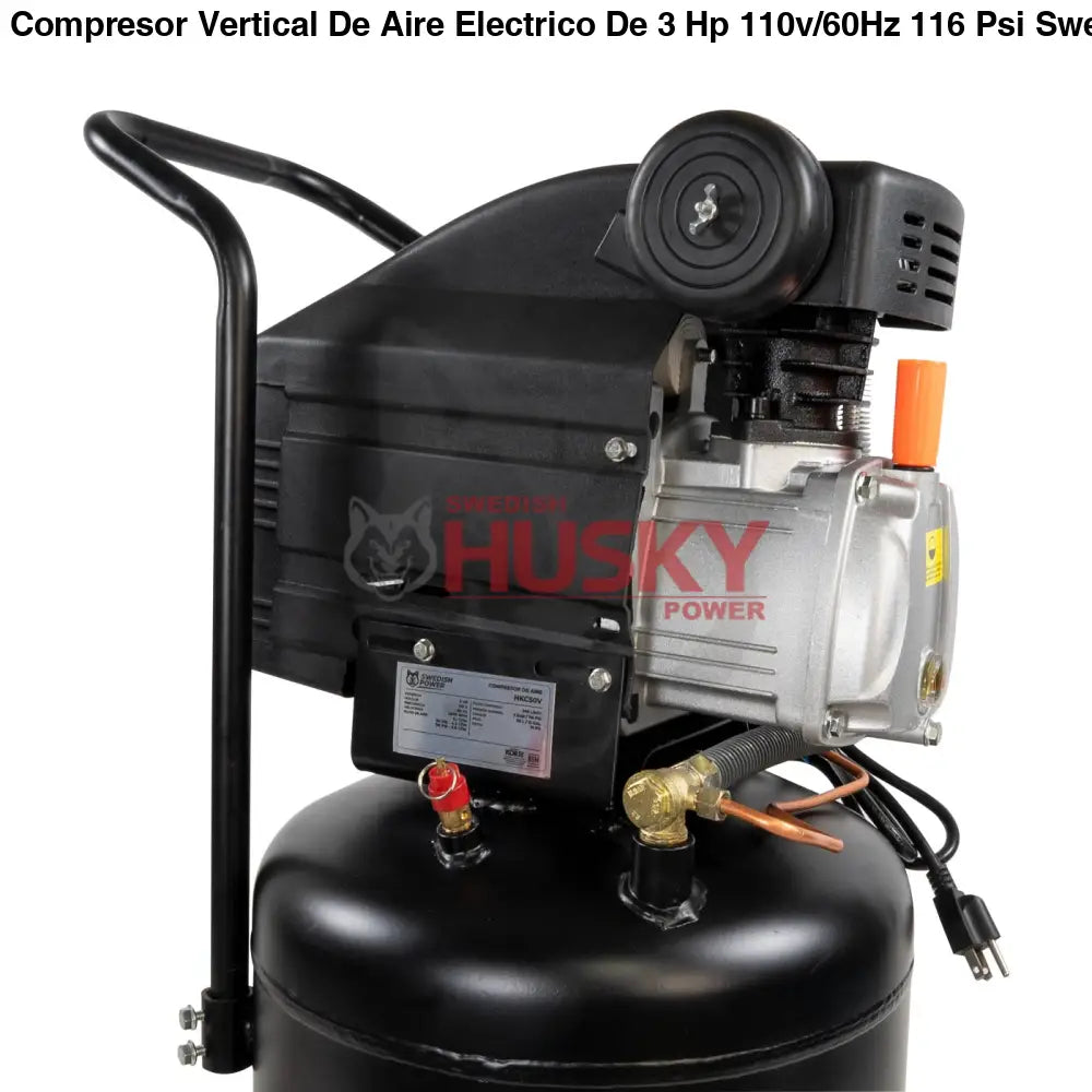 Compresor Vertical De Aire Electrico De 3 Hp 110v/60Hz 116 Psi Swedish Husky Power HKC50V