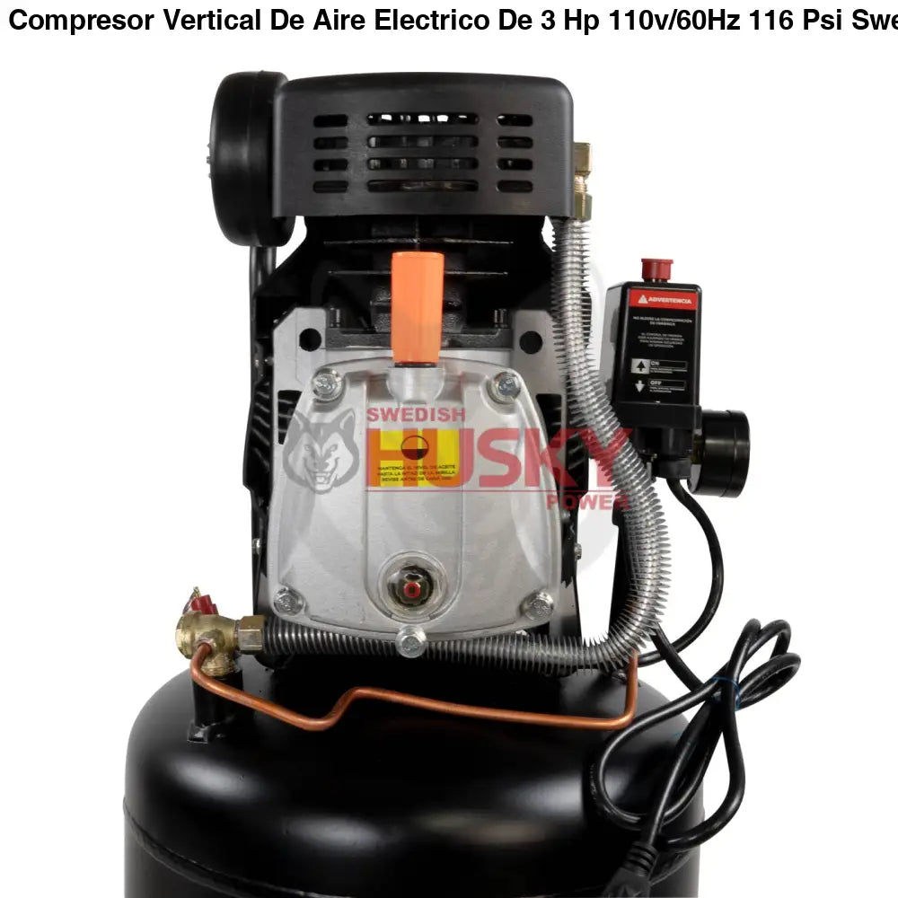 Compresor Vertical De Aire Electrico De 3 Hp 110v/60Hz 116 Psi Swedish Husky Power HKC50V