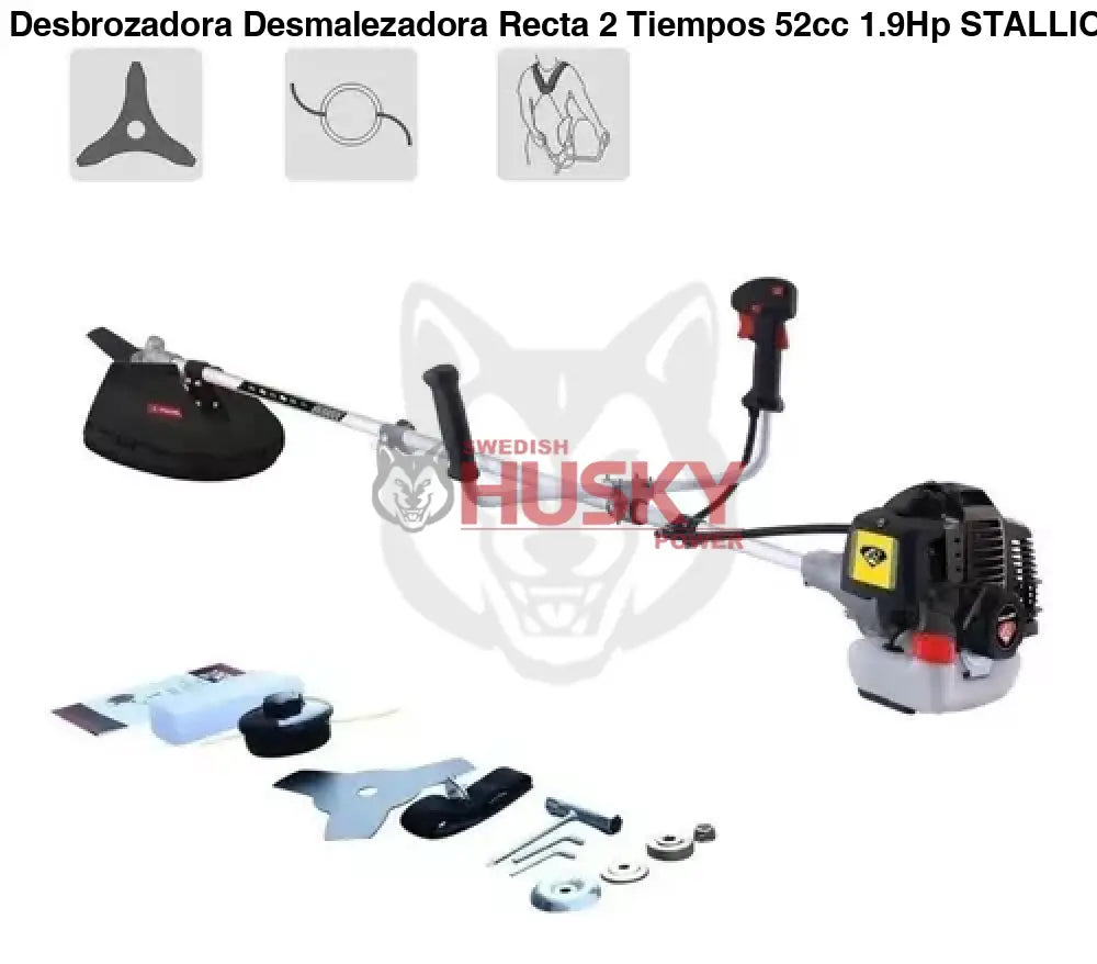 Desbrozadora Desmalezadora Recta 2 Tiempos 52cc 1.9Hp STALLION STD5200