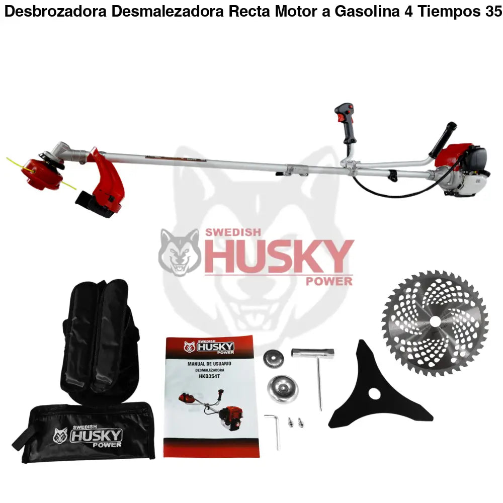 Desbrozadora Desmalezadora Recta Motor a Gasolina 4 Tiempos 35cc 1.2Hp Husky HKD354T