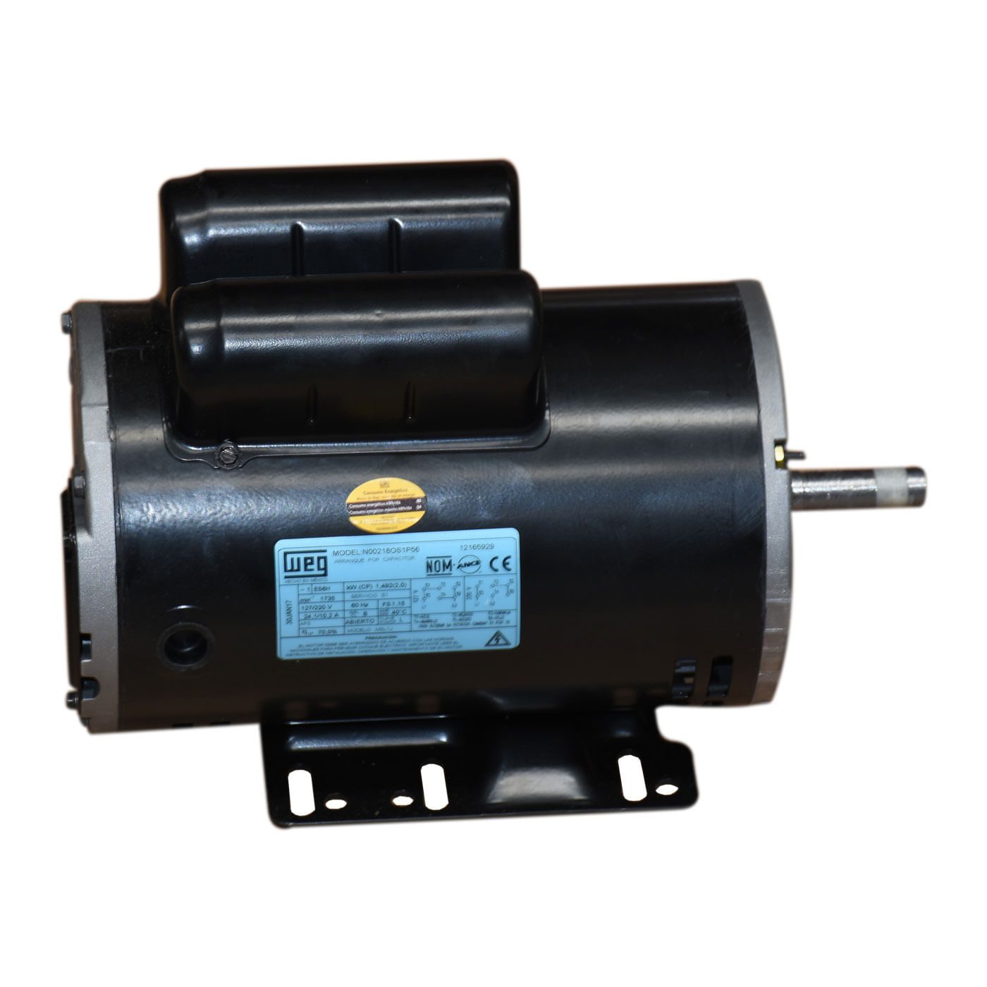 Motor Eléctrico WEG 2 HP Monofásico 110/220 Volts 4 Polos 1725 RPM - RMW2