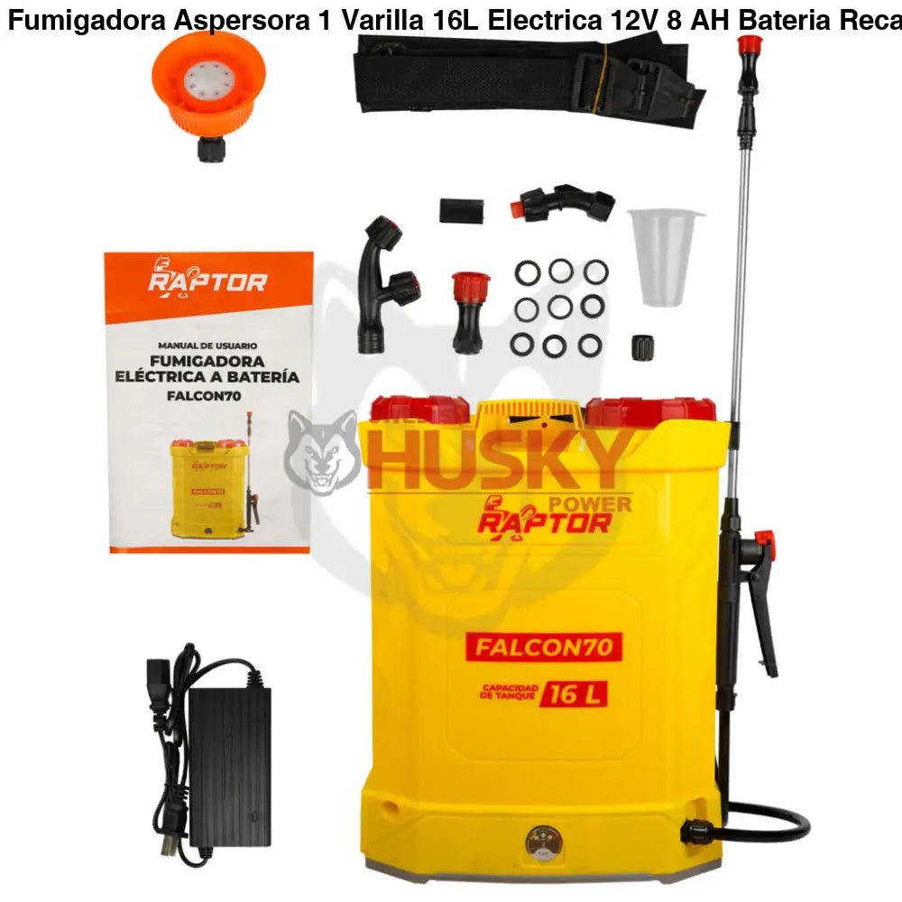 Fumigadora Aspersora 1 Varilla 16L Electrica 12V 8 AH Bateria Recargable RAPTOR - FALCON70