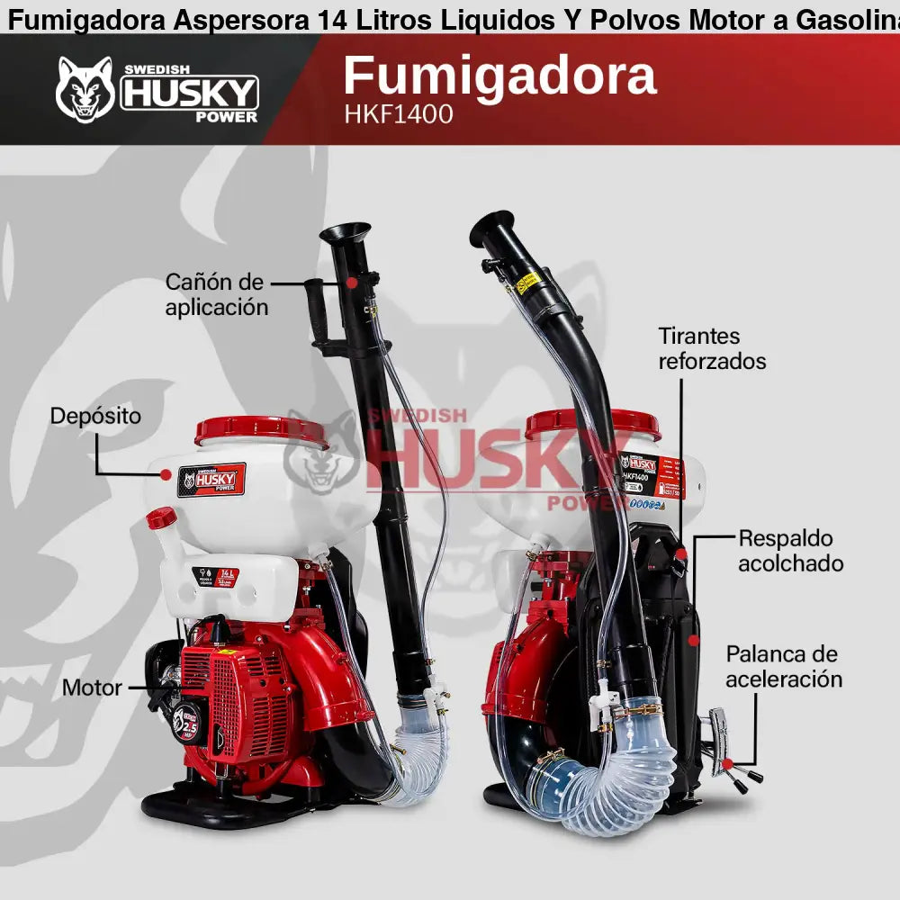 Aspersora fumigadora HKF1400 Husky 14 L motor gasolina