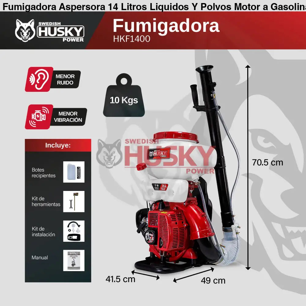 Aspersora fumigadora HKF1400 Husky 14 L motor gasolina