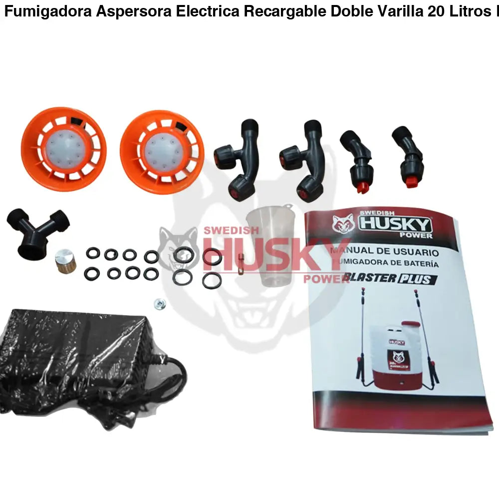 Fumigadora Aspersora Electrica Recargable Doble Varilla 20 Litros Husky BLASTERPLUS - AGRICOLA