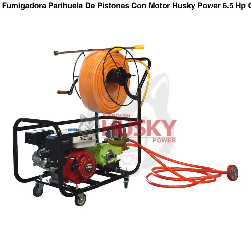 Fumigadora Parihuela De Pistones Con Motor Husky 6.5 Hp Con Base y Carrete 100m Husky HKF365HK