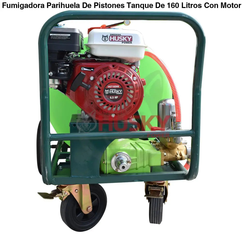 Fumigadora Parihuela De Pistones Tanque De 160 Litros Con Motor Husky 6.5 Hp Y Manguera De 100m Husky HKF160HK