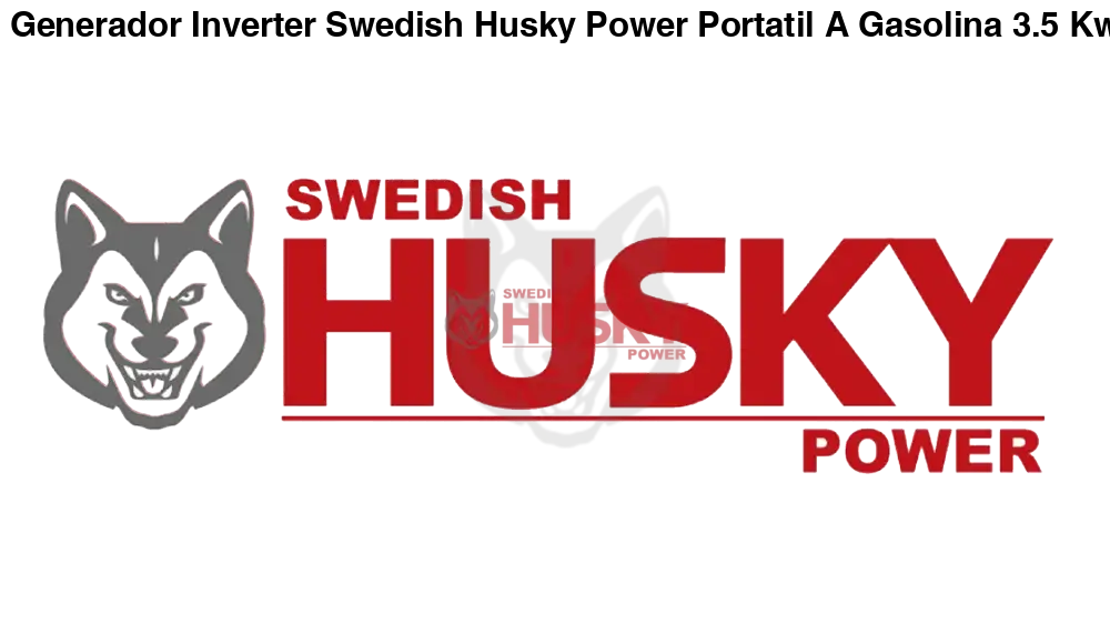 Generador Inverter Swedish Husky Power Portatil A Gasolina 3.5 Kw 7Hp - HKG3500I