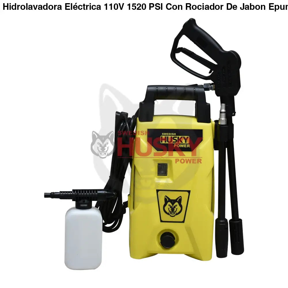 Hidrolavadora Eléctrica 110V 1520 PSI Con Rociador De Jabon Epumadora Swedish Husky Power 1400W JET140 - HIDROLAVADORA