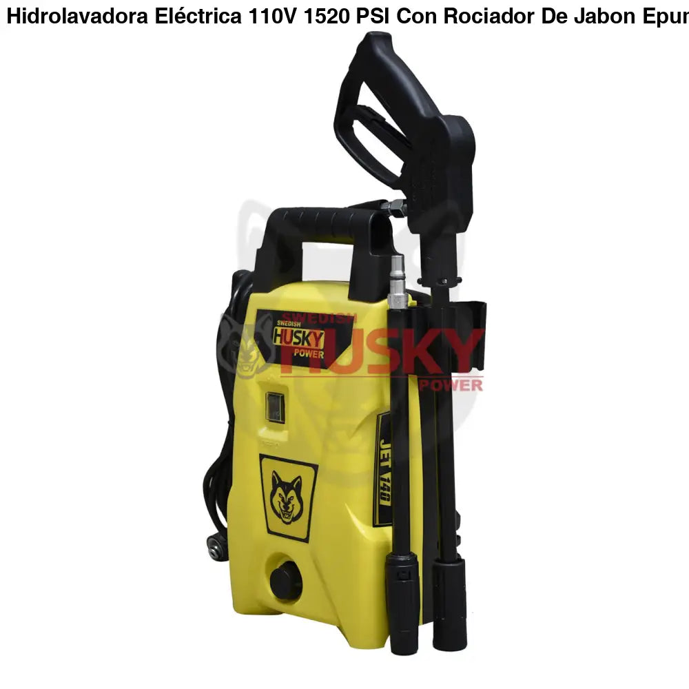 Hidrolavadora Eléctrica 110V 1520 PSI Con Rociador De Jabon Epumadora Swedish Husky Power 1400W JET140 - HIDROLAVADORA