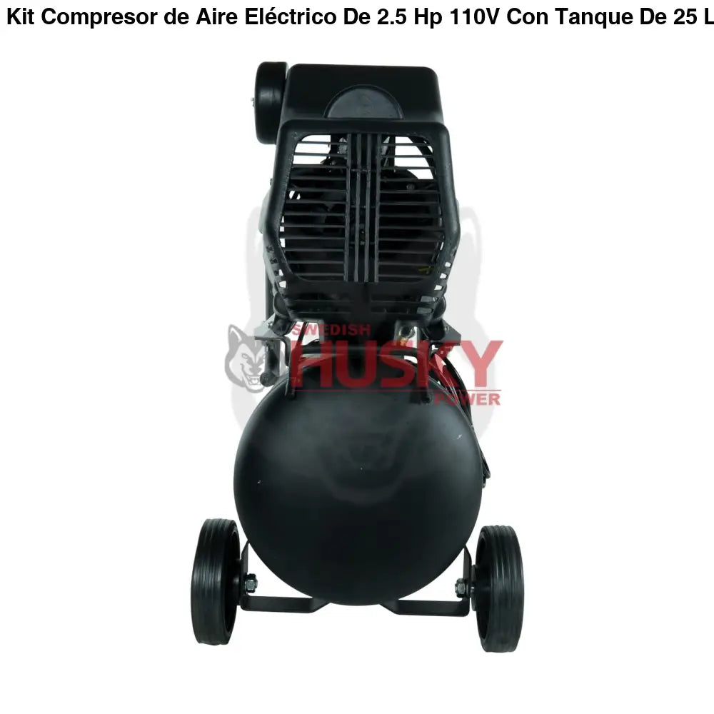 Kit Compresor de Aire Eléctrico De 2.5 Hp 110V Con Tanque De 25 Litros Y 115 Psi Con Pistola de Baja Presión y Manguera
