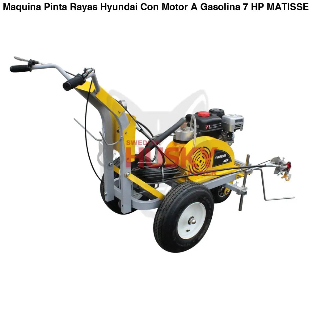 Maquina Pinta Rayas Hyundai Con Motor A Gasolina 7 HP MATISSE