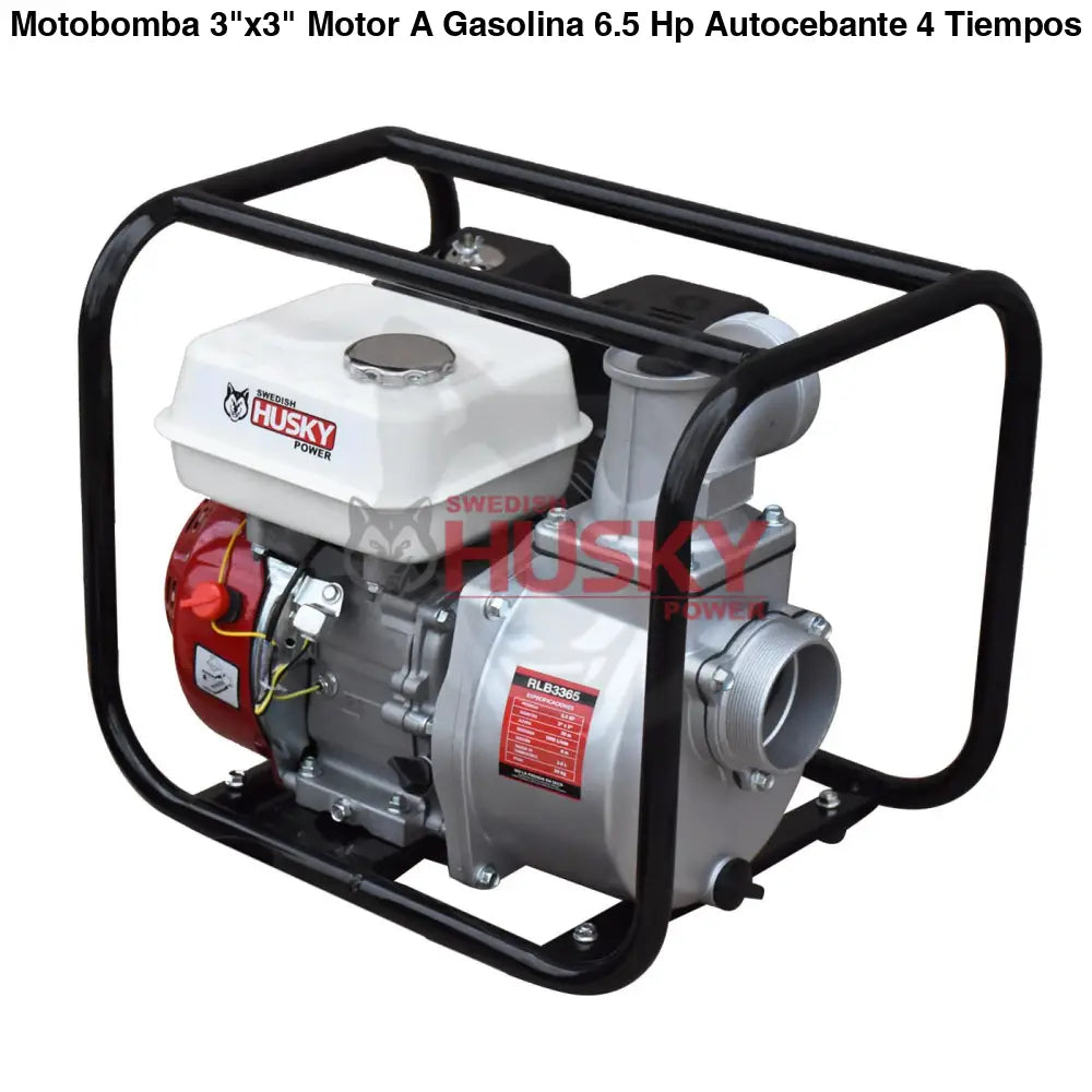 Motobomba 3"x3" Motor A Gasolina 6.5 Hp Autocebante 4 Tiempos Husky RLB3365