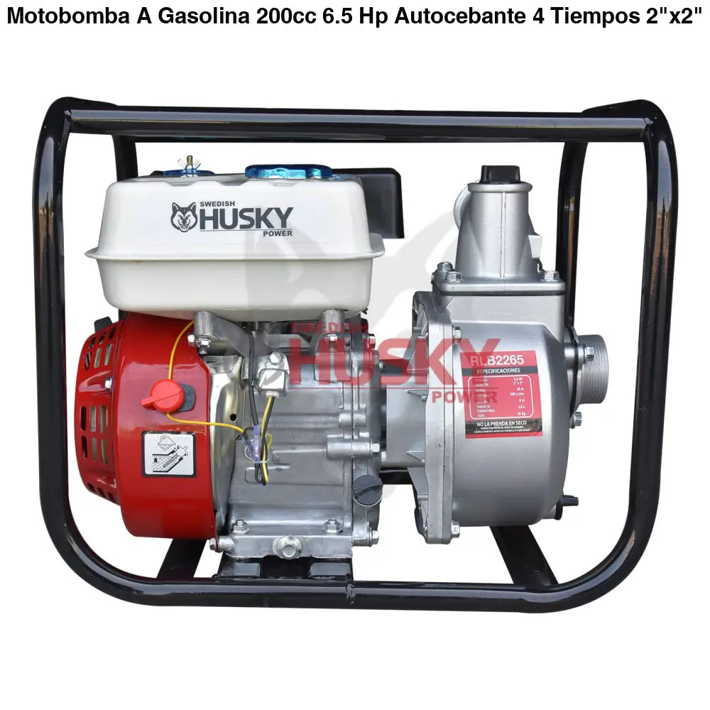 Motobomba A Gasolina 200cc 6.5 Hp Autocebante 4 Tiempos 2"x2" Husky RLB2265