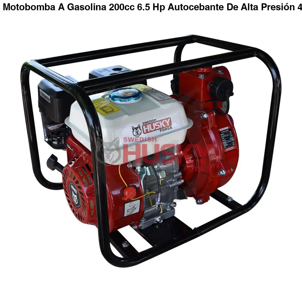 Motobomba A Gasolina 200cc 6.5 Hp Autocebante De Alta Presión 4 Tiempos 2"x2" Husky RLB2265APM