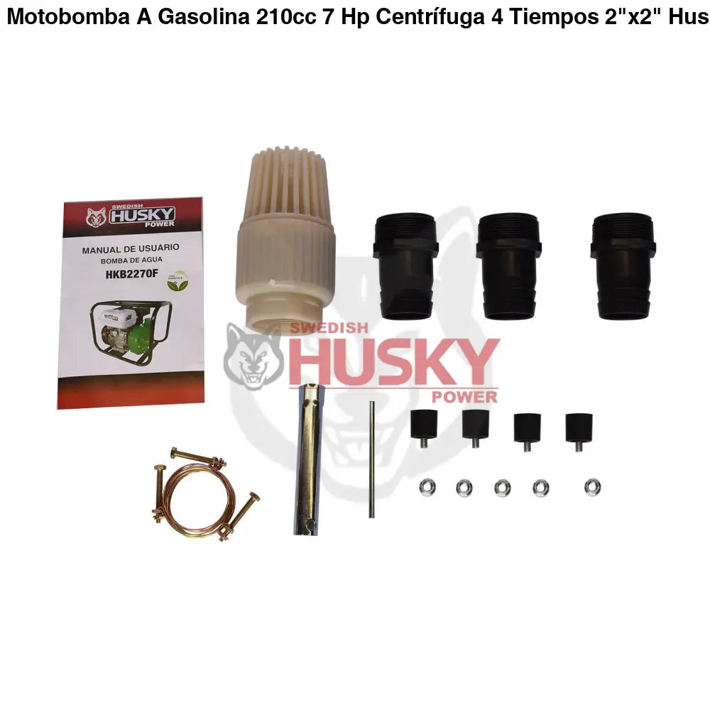 Motobomba A Gasolina 210cc 7 Hp Centrífuga 4 Tiempos 2"x2" Husky HKB2270F
