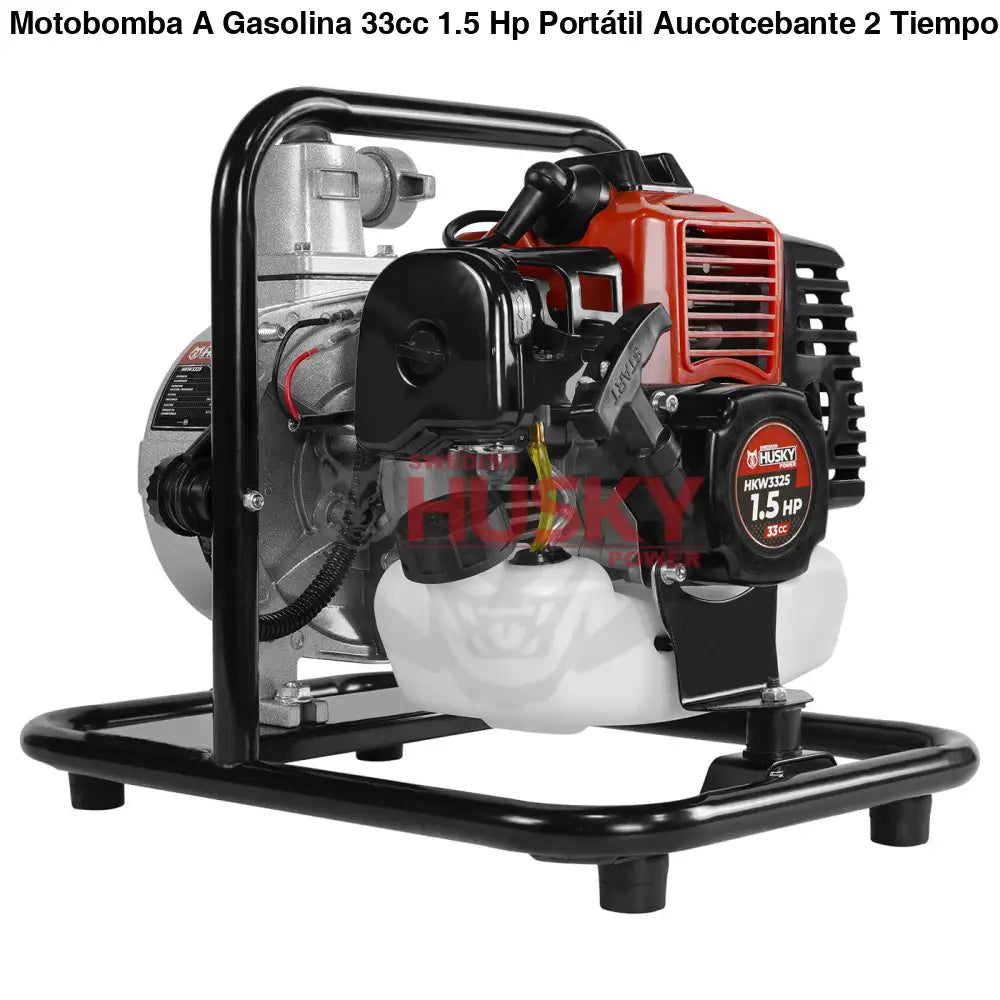 Motobomba A Gasolina 33cc 1.5 Hp Portátil Aucotcebante 2 Tiempos 1"x1" Husky HKW3325