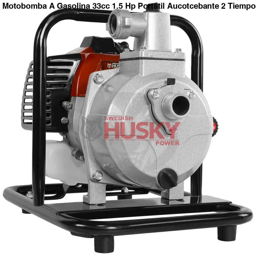 Motobomba A Gasolina 33cc 1.5 Hp Portátil Aucotcebante 2 Tiempos 1"x1" Husky HKW3325