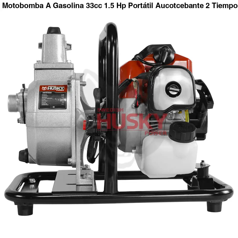 Motobomba A Gasolina 33cc 1.5 Hp Portátil Aucotcebante 2 Tiempos 1"x1" Husky HKW3325