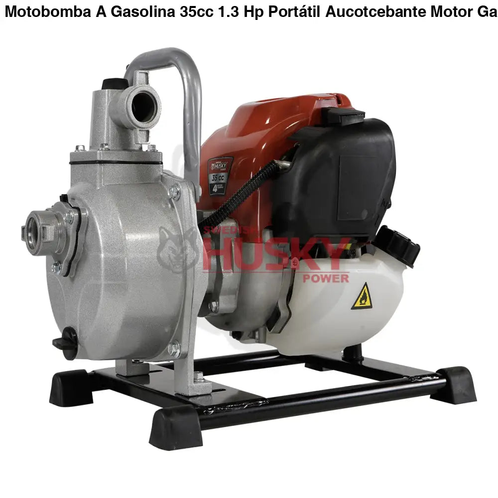 Motobomba A Gasolina 35cc 1.3 Hp Portátil Aucotcebante Motor Gasolina 4 Tiempos 1’’x1’’ Husky RLB1004T - MOTOBOMBA