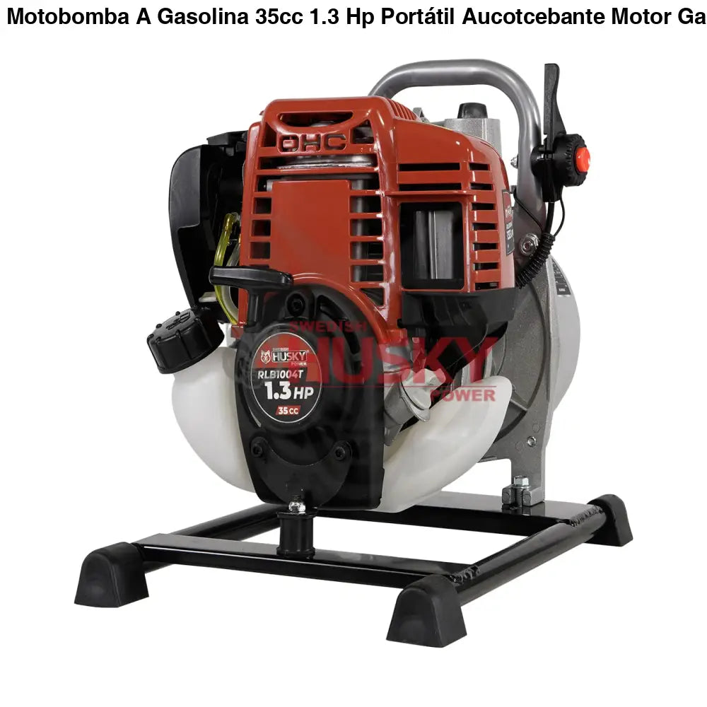 Motobomba A Gasolina 35cc 1.3 Hp Portátil Aucotcebante Motor Gasolina 4 Tiempos 1’’x1’’ Husky RLB1004T - MOTOBOMBA