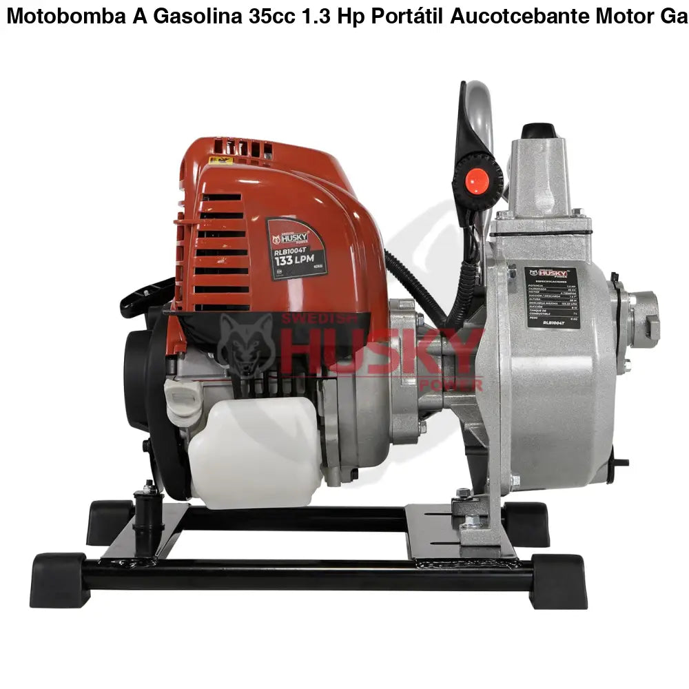 Motobomba A Gasolina 35cc 1.3 Hp Portátil Aucotcebante Motor Gasolina 4 Tiempos 1’’x1’’ Husky RLB1004T - MOTOBOMBA