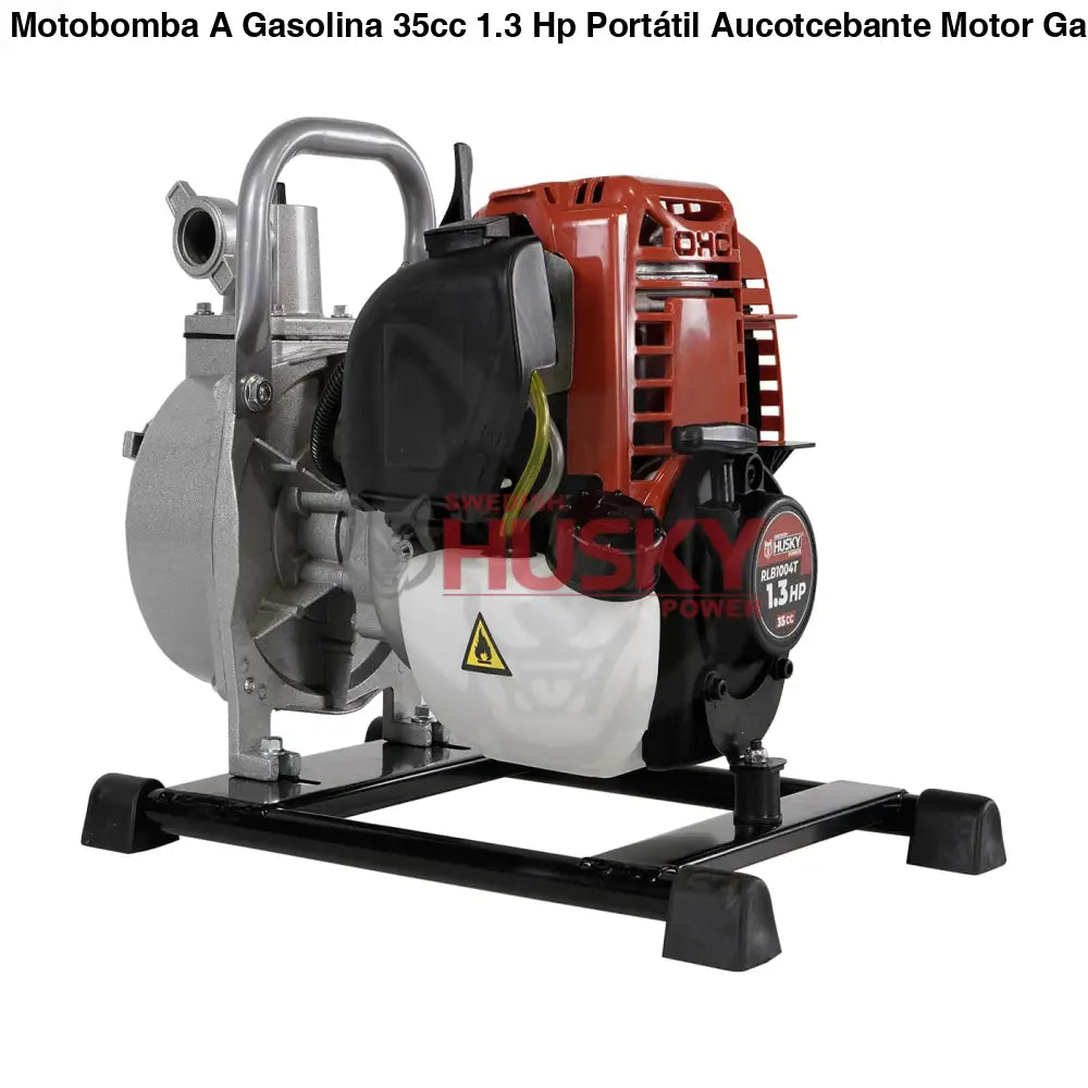 Motobomba A Gasolina 35cc 1.3 Hp Portátil Aucotcebante Motor Gasolina 4 Tiempos 1’’x1’’ Husky RLB1004T - MOTOBOMBA