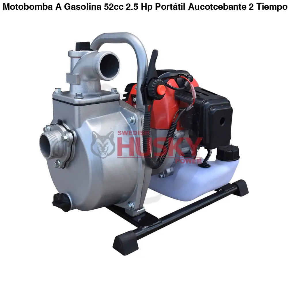 Motobomba A Gasolina 52cc 2.5 Hp Portátil Aucotcebante 2 Tiempos 1.5"x1.5" Husky HKW5240