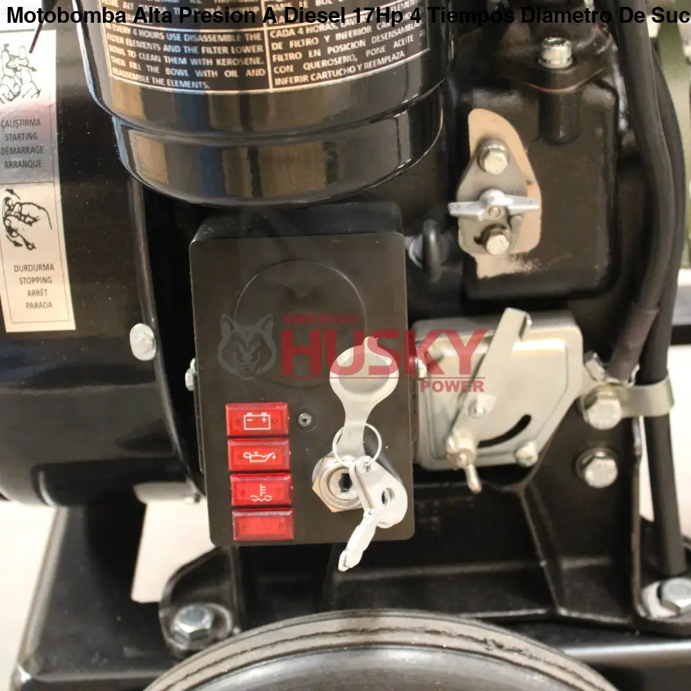 Motobomba Alta Presion A Diesel 17Hp 4 Tiempos Diametro De Succion Y Descarga 4" HUSKY RBL4417