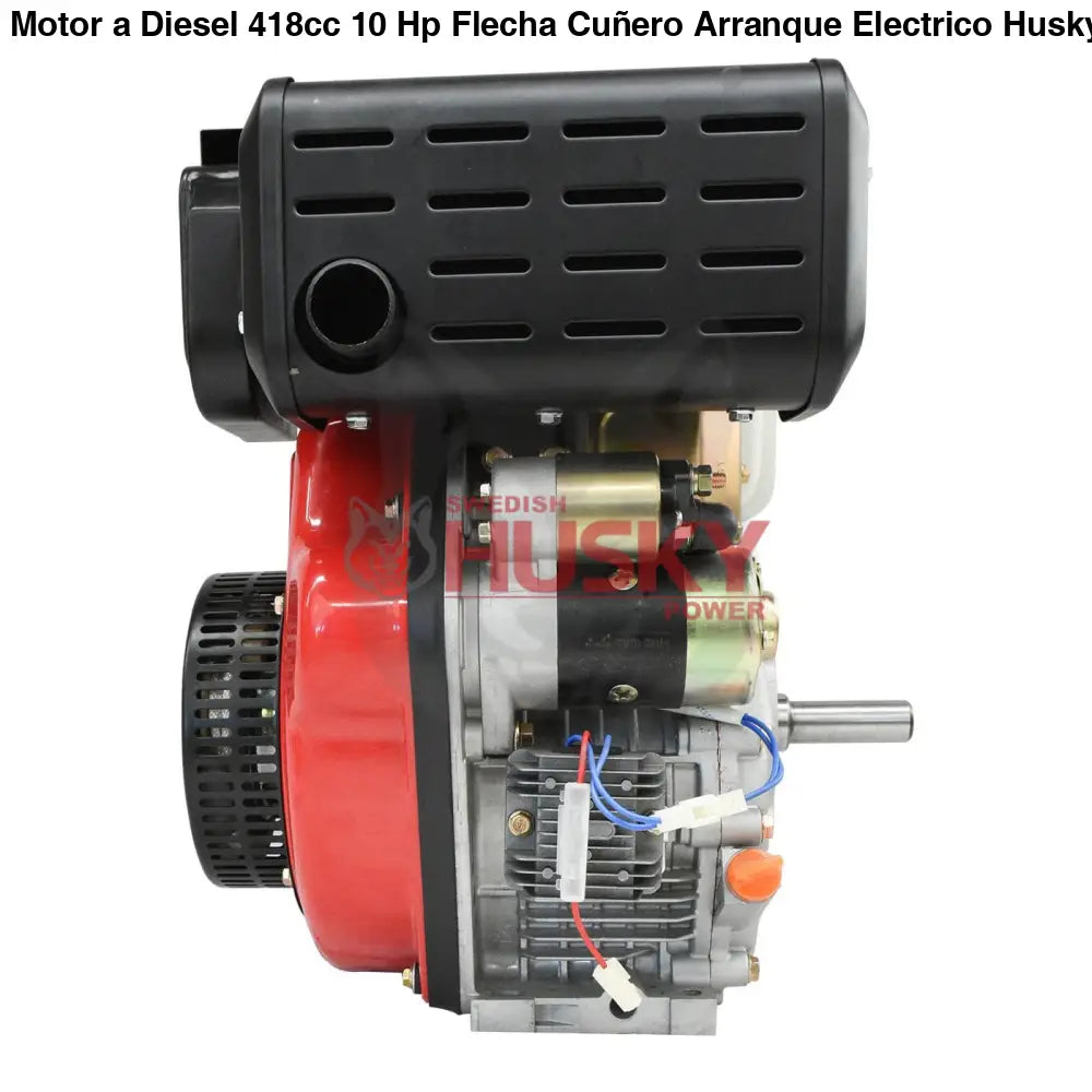 Motor a Diesel 418cc 10 Hp Flecha Cuñero Arranque Electrico Husky HKD100