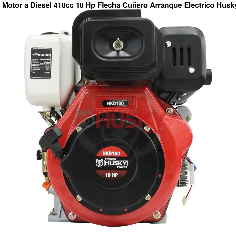 Motor a Diesel 418cc 10 Hp Flecha Cuñero Arranque Electrico Husky HKD100